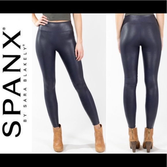 spanx navy leggings